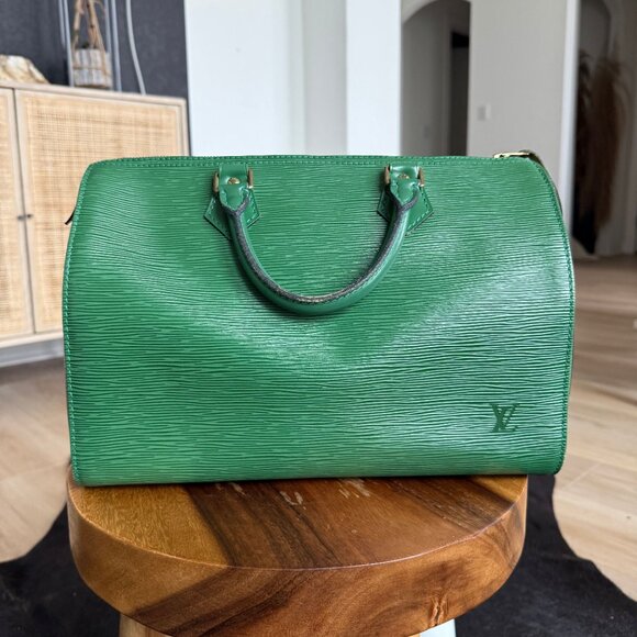 Louis Vuitton Green Satchel Bag - Picture 2 of 8